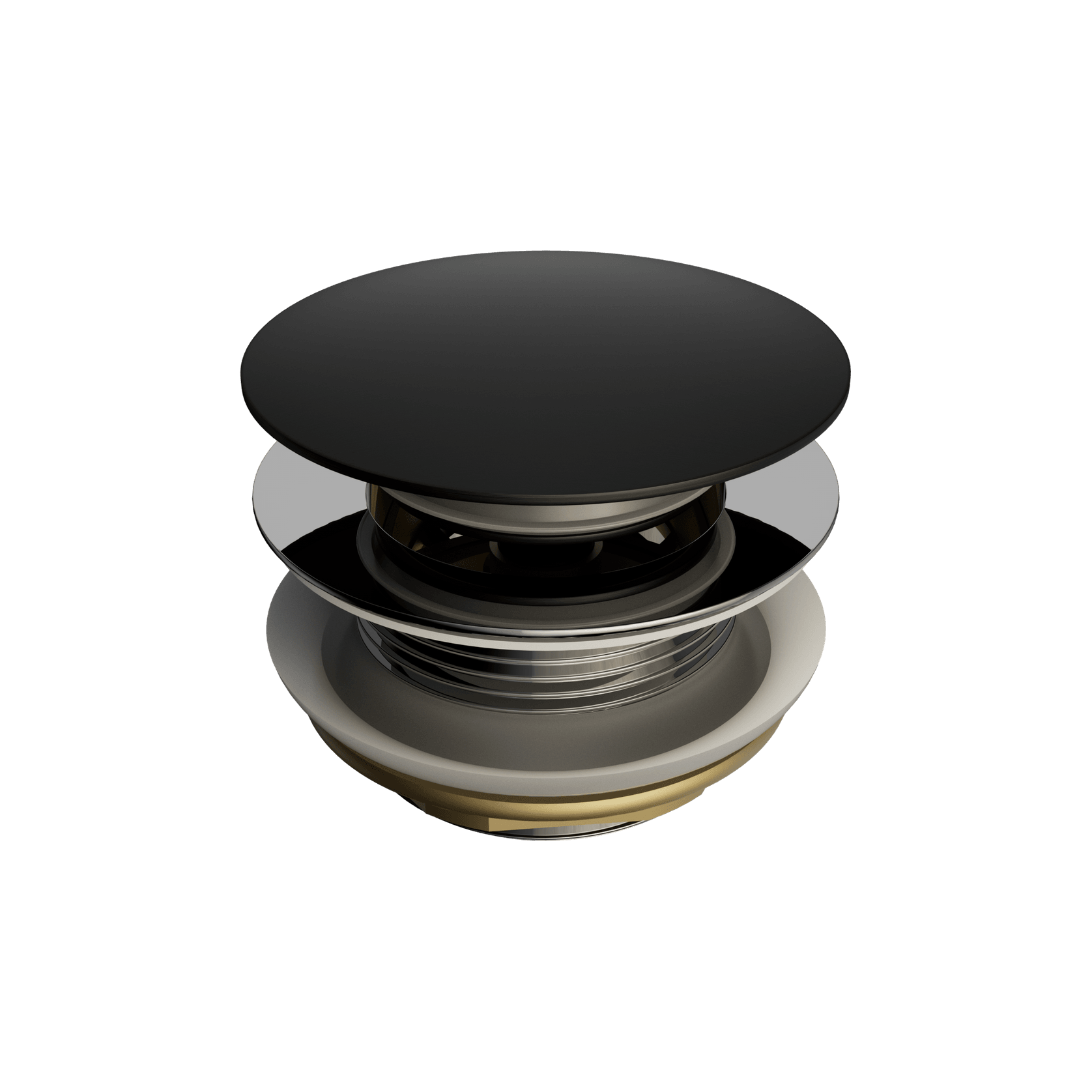 Short Pop Up Bath Waste 40mm Matte Black gallery detail image