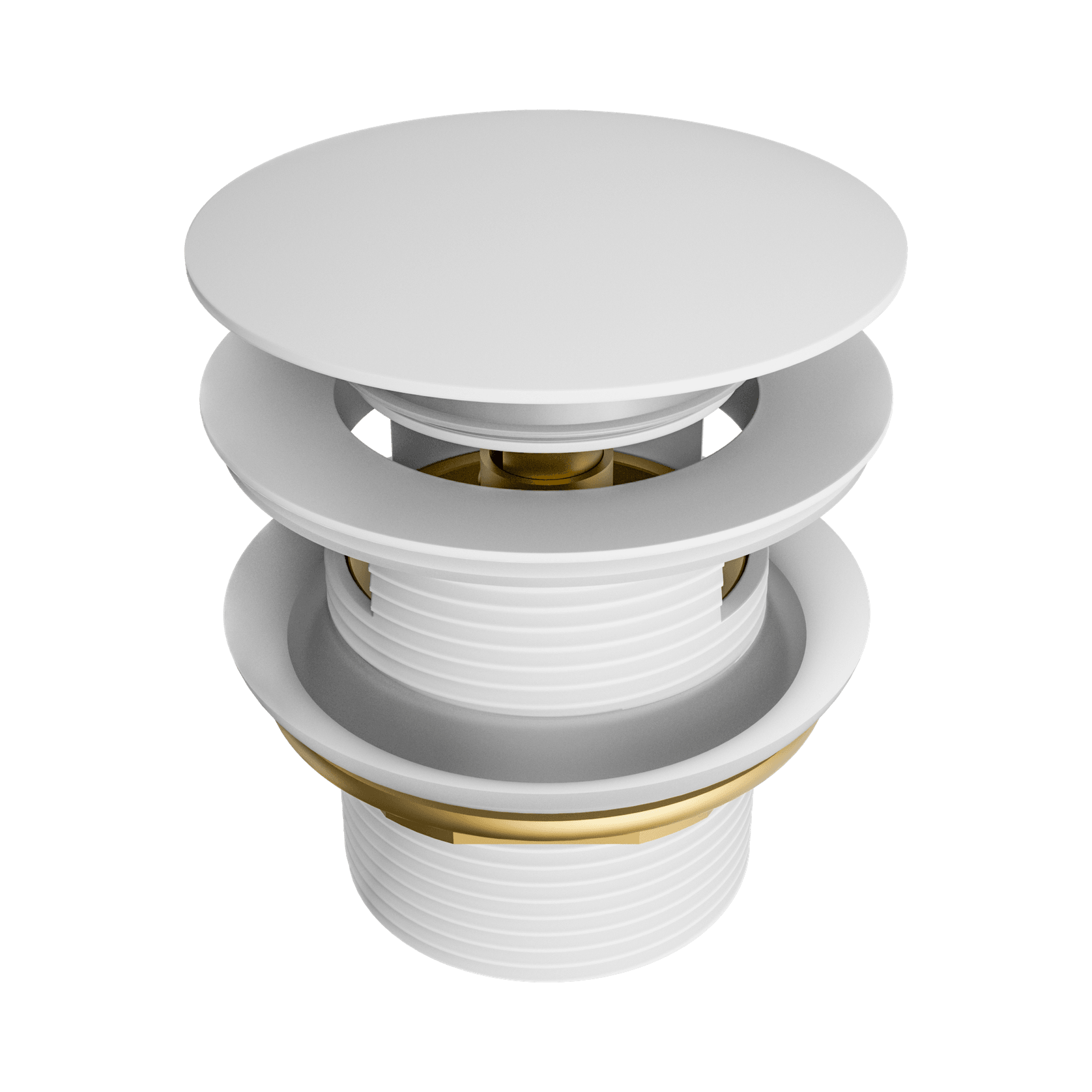 Pop Up Bath Waste 40mm With Overflow Matte White gallery detail image