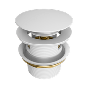 Pop Up Bath Waste 40mm With Overflow Matte White gallery detail image