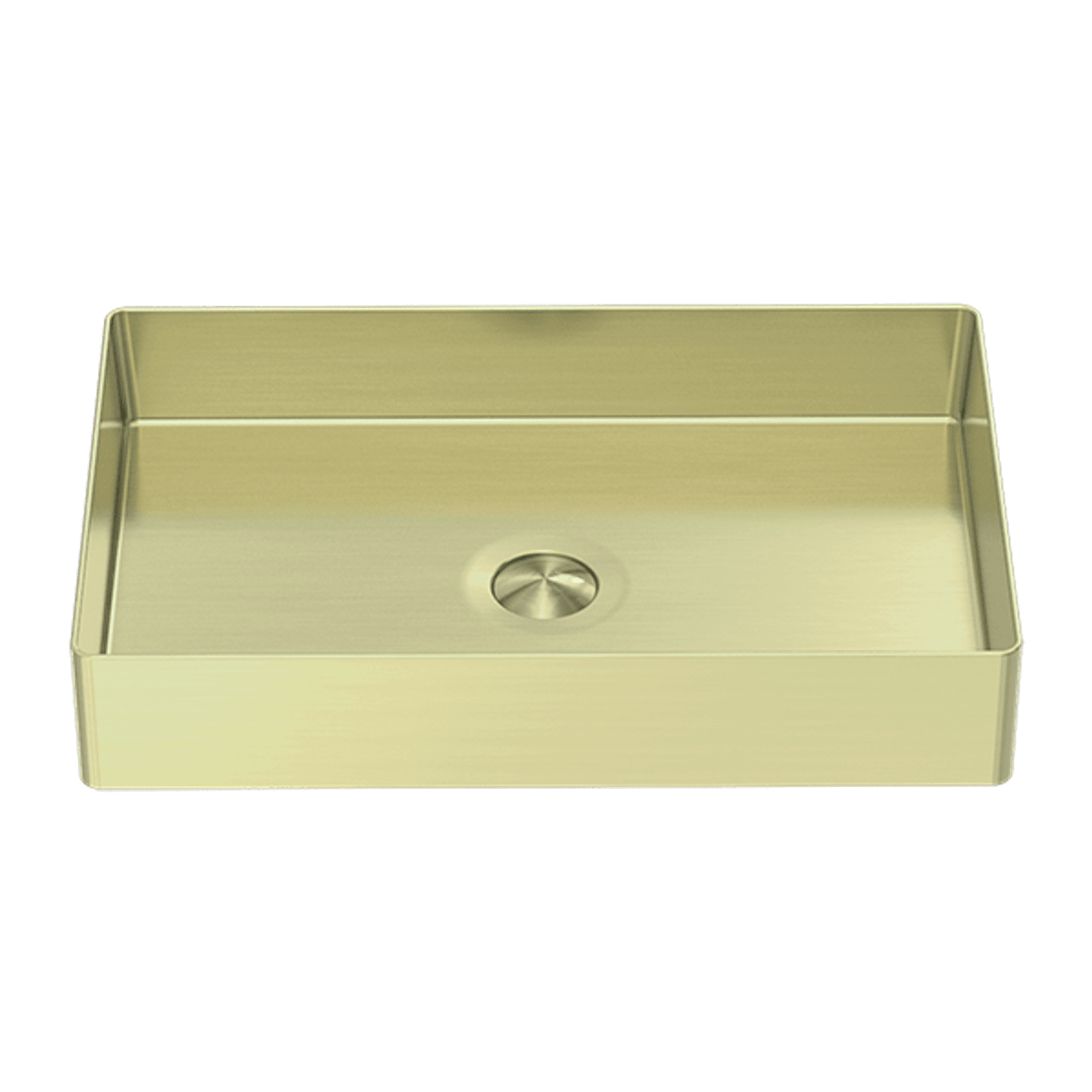 Opal Rectangle Stainless Steel Basin Brushed Gold gallery detail image
