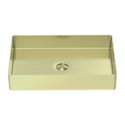 Opal Rectangle Stainless Steel Basin Brushed Gold gallery detail image