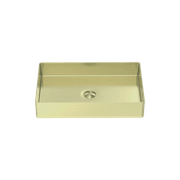 Opal Rectangle Stainless Steel Basin Brushed Gold gallery detail image