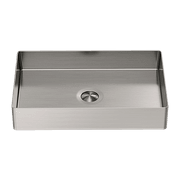 Opal Rectangle Stainless Steel Basin Brushed Nickel gallery detail image