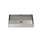 Opal Rectangle Stainless Steel Basin Brushed Nickel gallery detail image