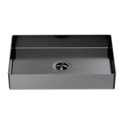 Opal Rectangle Stainless Steel Basin Graphite gallery detail image