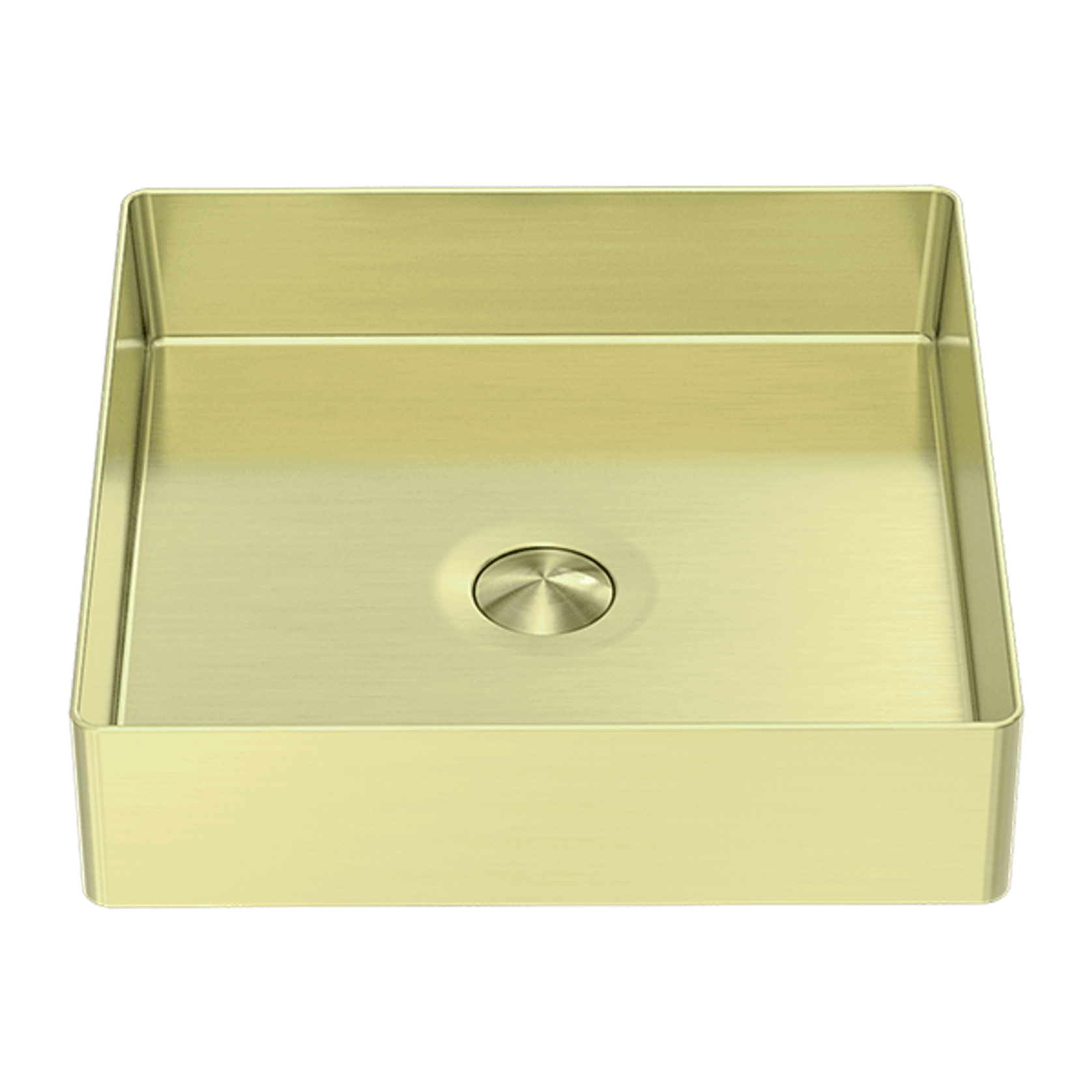 Opal Square 400mm Stainless Steel Basin Brushed Gold gallery detail image