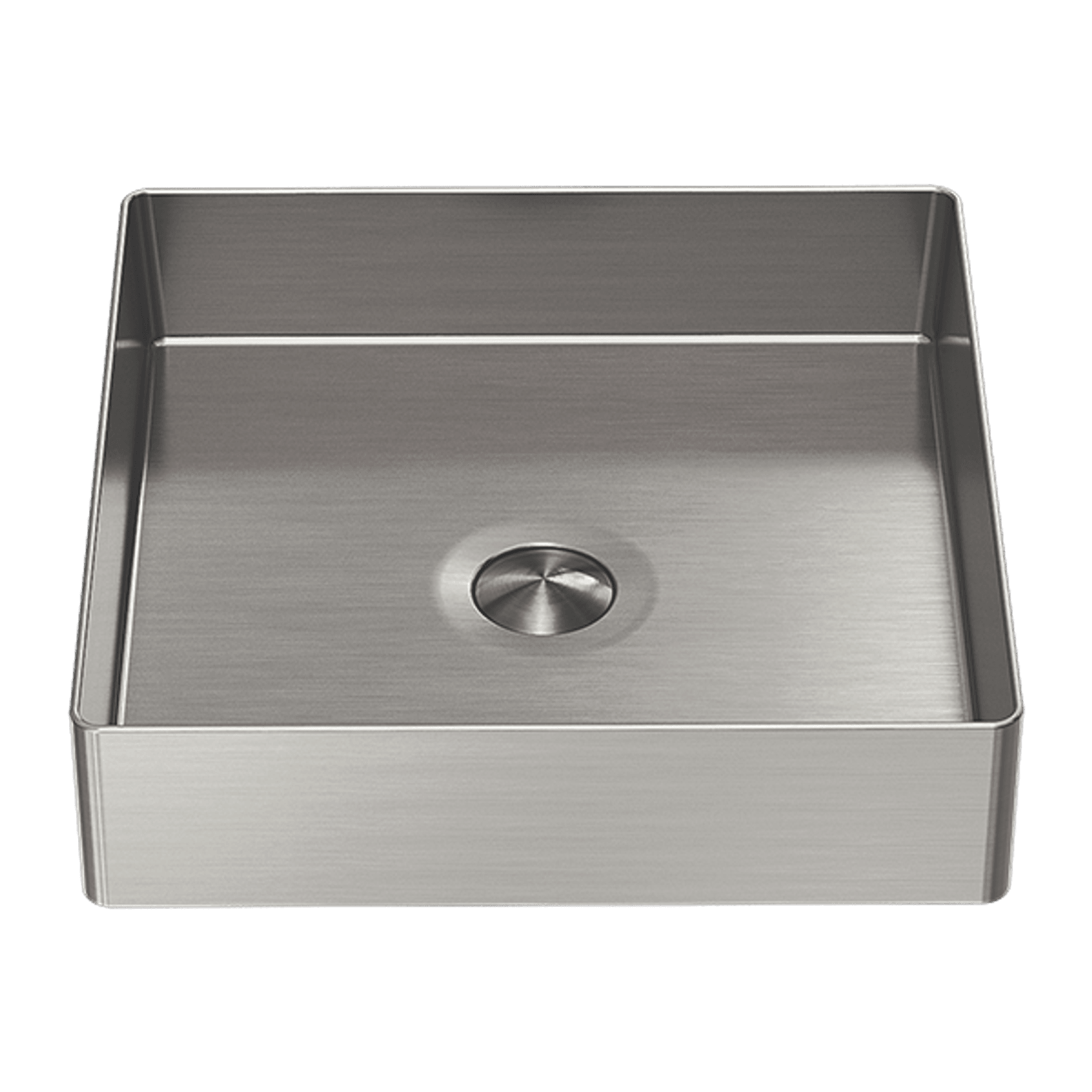 Opal Square 400mm Stainless Steel Basin Brushed Nickel gallery detail image