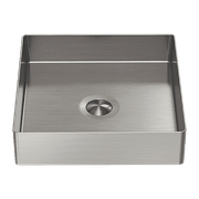 Opal Square 400mm Stainless Steel Basin Brushed Nickel gallery detail image