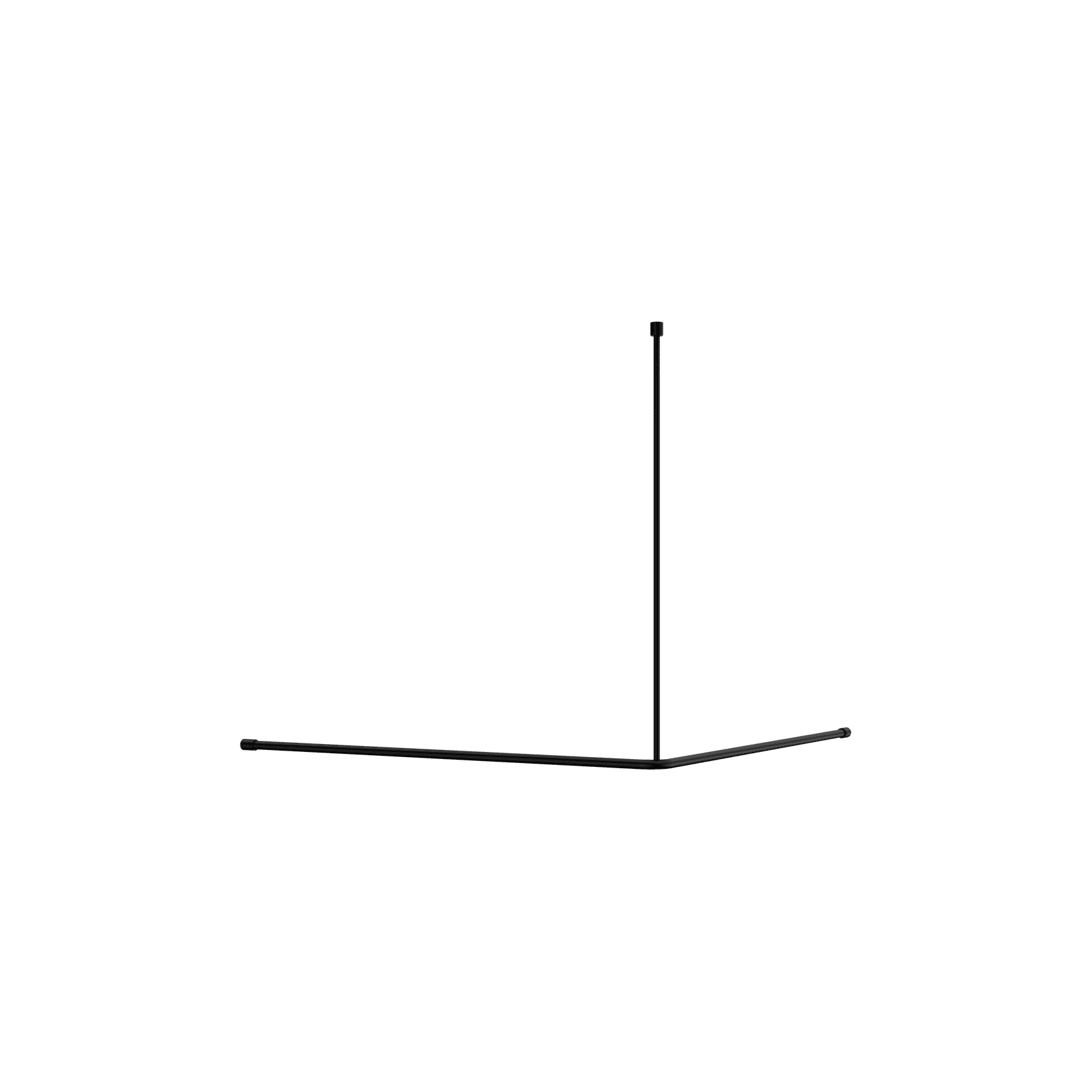 Mecca Care Curtain Rail 1200x1200mm 90 Degree Matte Black gallery detail image