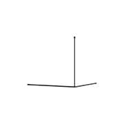 Mecca Care Curtain Rail 1200x1200mm 90 Degree Matte Black gallery detail image