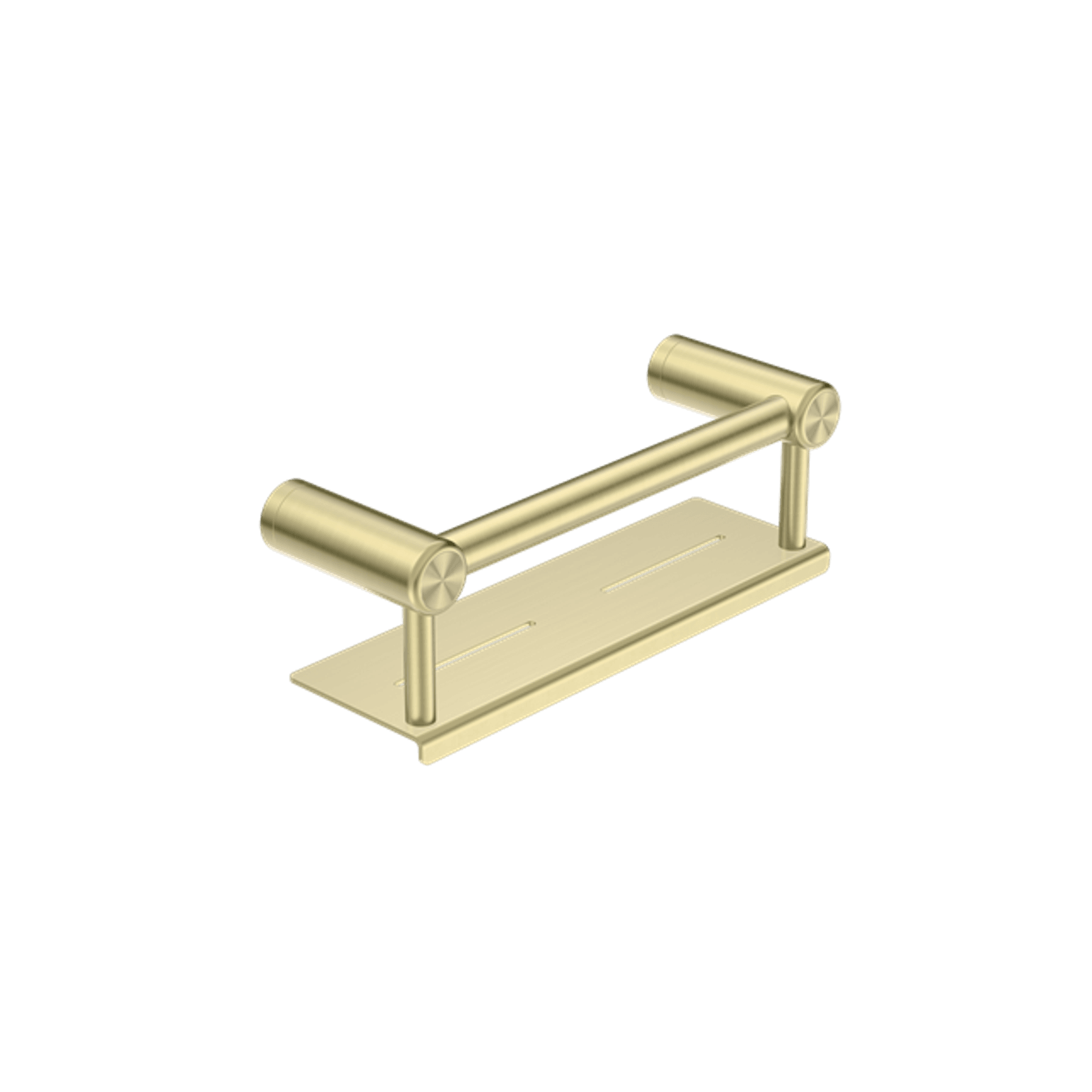 Mecca Care 25mm Grab Rail With Shelf 300mm Brushed Gold gallery detail image