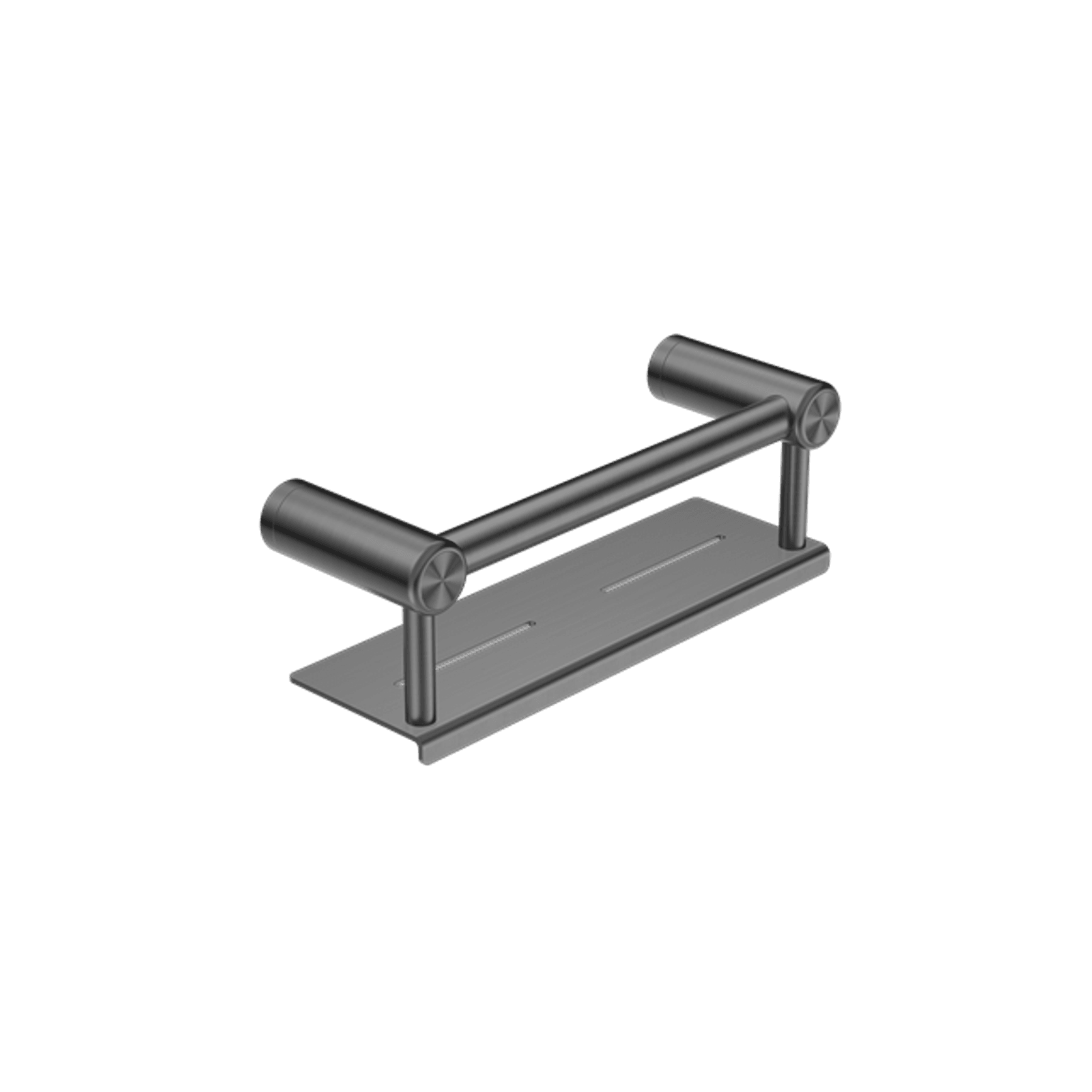 Mecca Care 25mm Grab Rail With Shelf 300mm Gun Metal gallery detail image