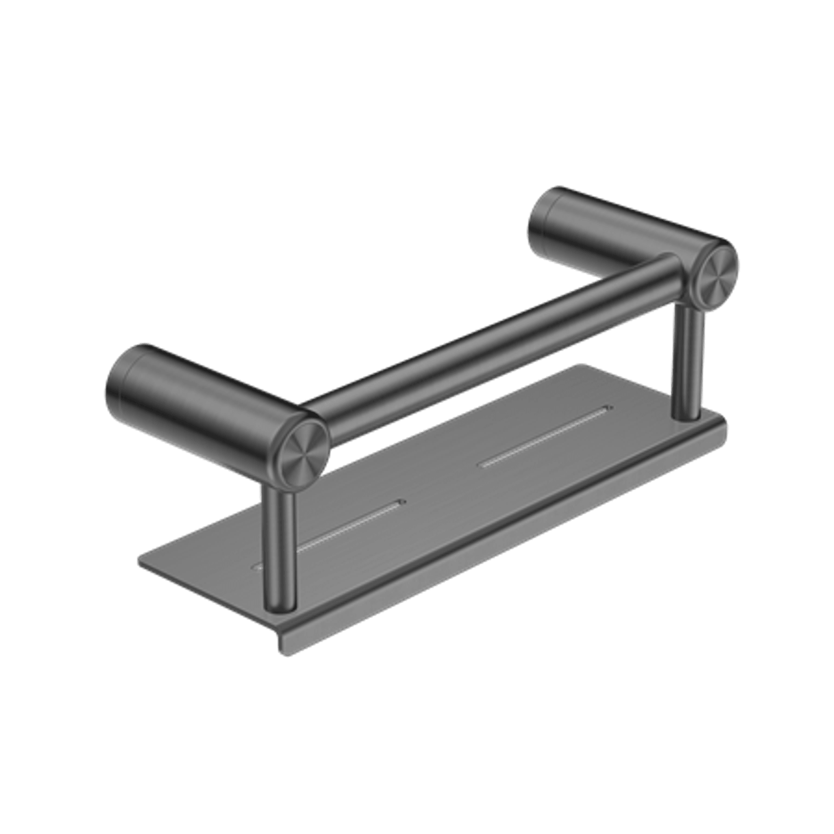 Mecca Care 25mm Grab Rail With Shelf 300mm Gun Metal gallery detail image