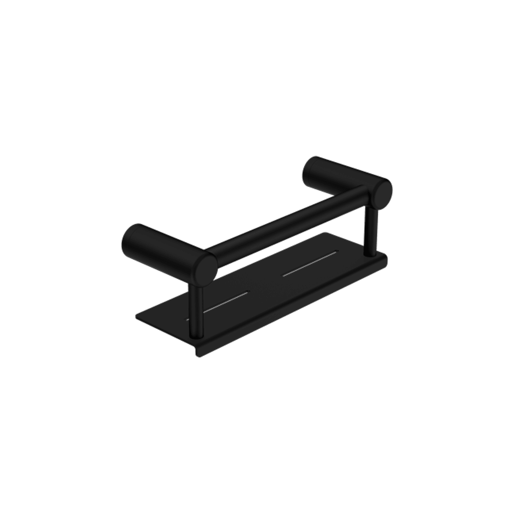 Mecca Care 25mm Grab Rail With Shelf 300mm Matte Black gallery detail image