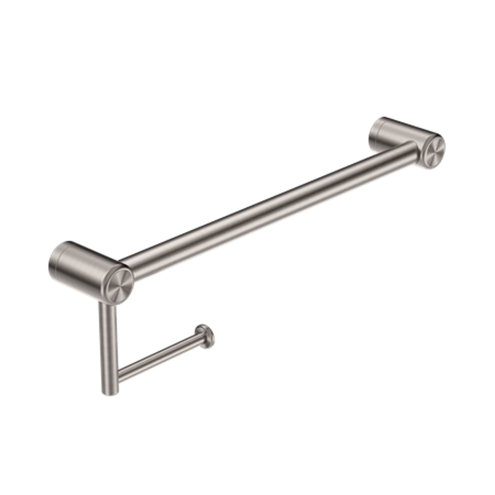 Mecca Care 25mm Toilet Roll Rail 450mm Brushed Nickel gallery detail image