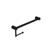 Mecca Care 32mm Grab Rail With Toilet Roll Holder 450mm Matte Black gallery detail image