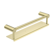 Mecca Care 25mm Grab Rail With Shelf 450mm Brushed Gold gallery detail image