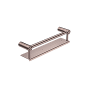 Mecca Care 25mm Grab Rail With Shelf 450mm Brushed Bronze gallery detail image