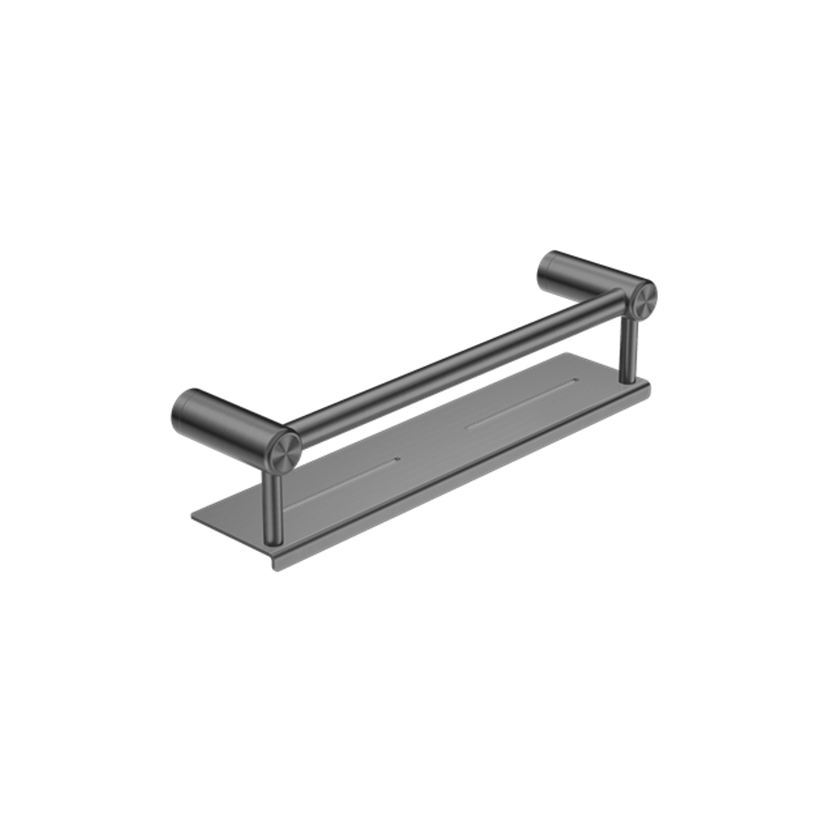 Mecca Care 25mm Grab Rail With Shelf 450mm Gun Metal gallery detail image