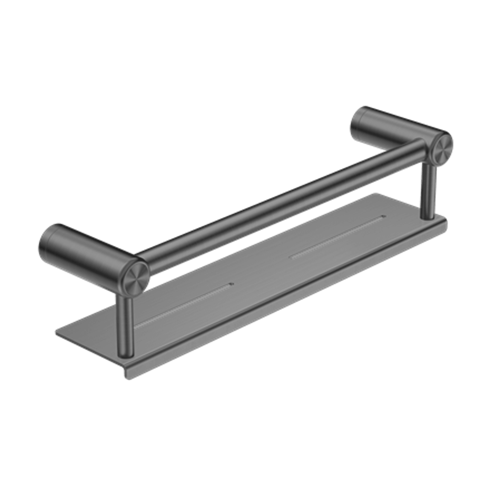Mecca Care 25mm Grab Rail With Shelf 450mm Gun Metal gallery detail image