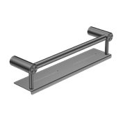 Mecca Care 25mm Grab Rail With Shelf 450mm Gun Metal gallery detail image