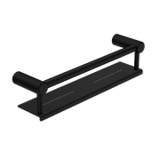 Mecca Care 25mm Grab Rail With Shelf 450mm Matte Black gallery detail image