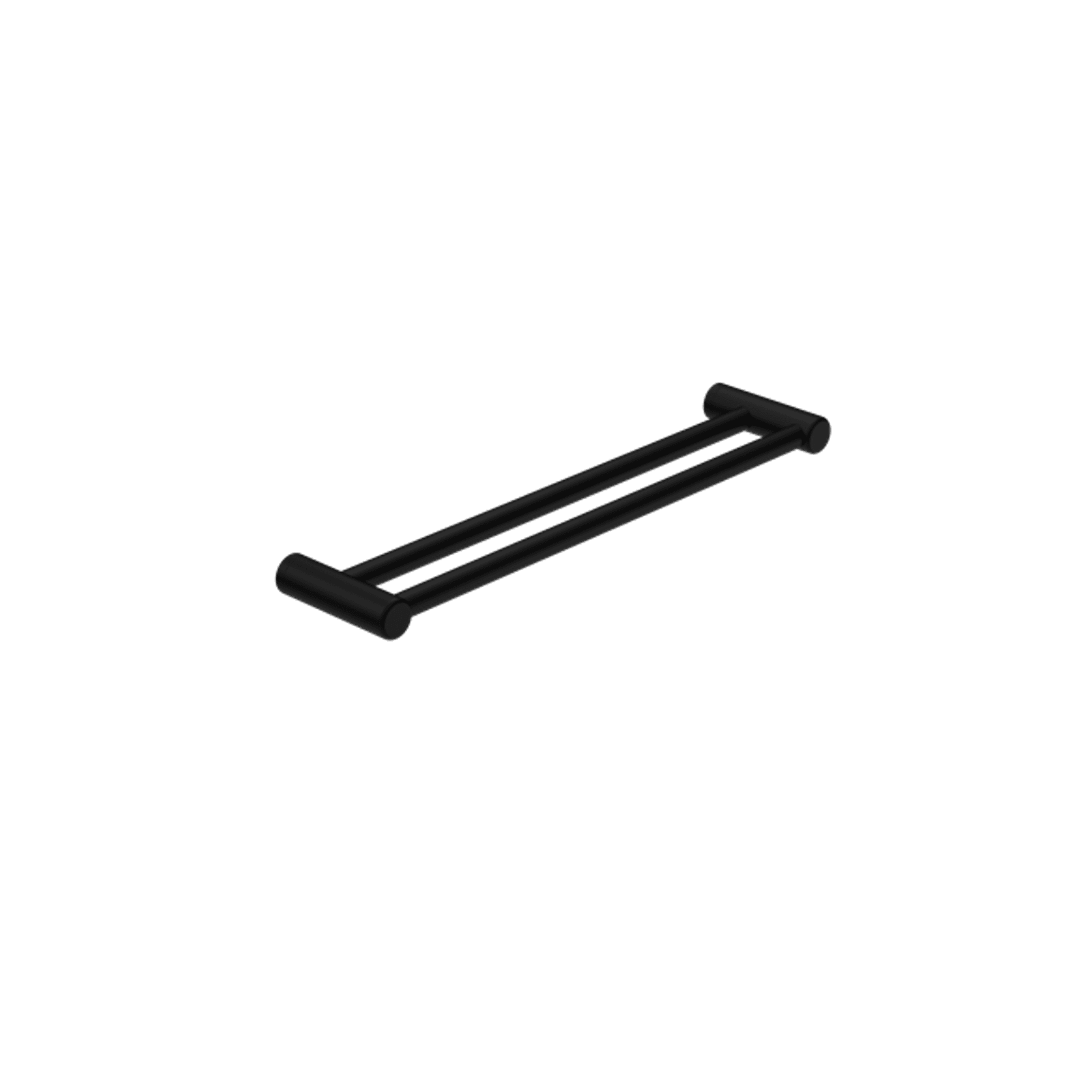 Mecca Care 25mm Double Towel Grab Rail 600mm Matte Black gallery detail image