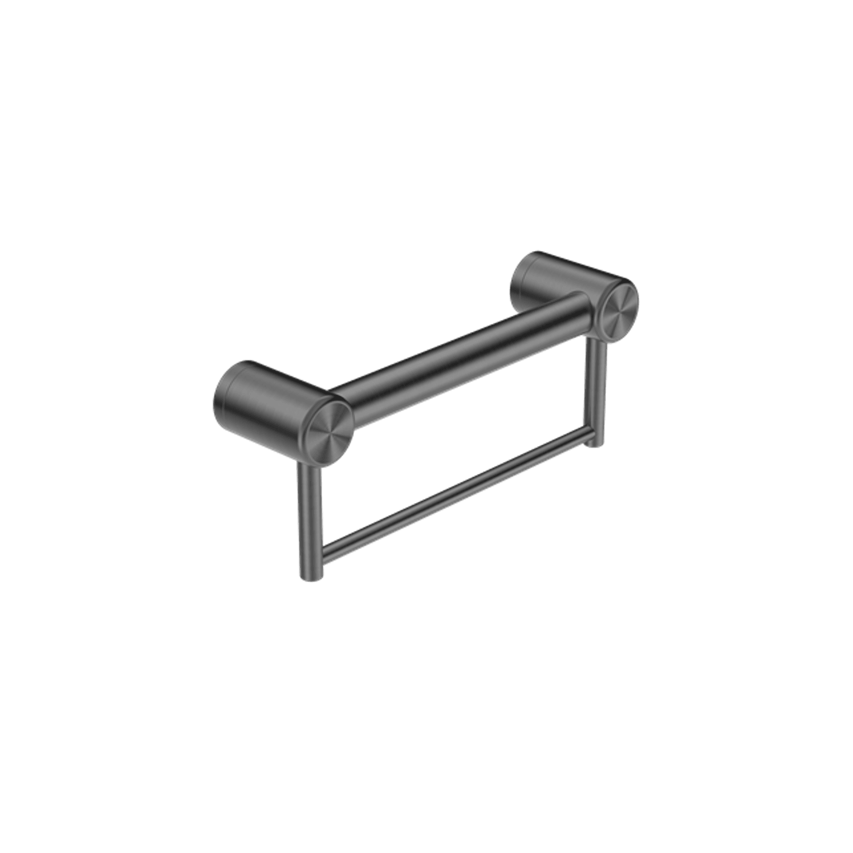 Mecca Care 32mm Grab Rail With Towel Holder 300mm Gun Metal gallery detail image