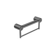 Mecca Care 32mm Grab Rail With Towel Holder 300mm Gun Metal gallery detail image