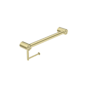 Mecca Care 32mm Grab Rail With Toilet Roll Holder 450mm Brushed Gold gallery detail image