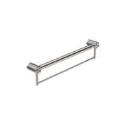 Mecca Care 32mm Grab Rail With Towel Holder 600mm Brushed Nickel gallery detail image
