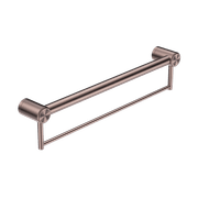 Mecca Care 32mm Grab Rail With Towel Holder 600mm Brushed Bronze gallery detail image