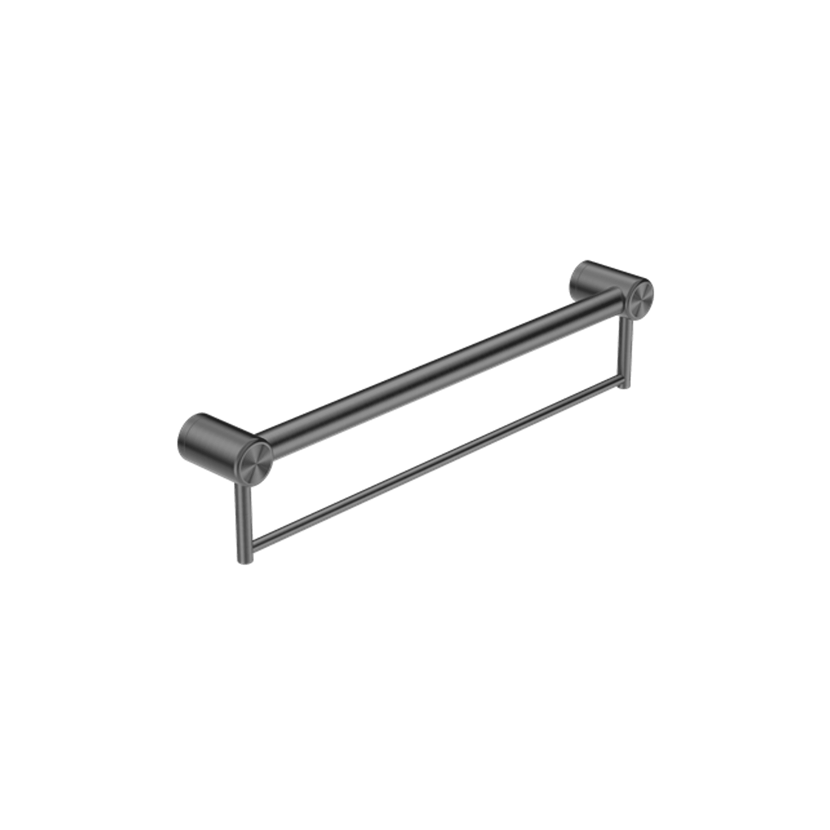 Mecca Care 32mm Grab Rail With Towel Holder 600mm Gun Metal gallery detail image