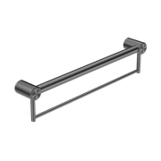 Mecca Care 32mm Grab Rail With Towel Holder 600mm Gun Metal gallery detail image