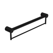 Mecca Care 32mm Grab Rail With Towel Holder 600mm Matte Black gallery detail image