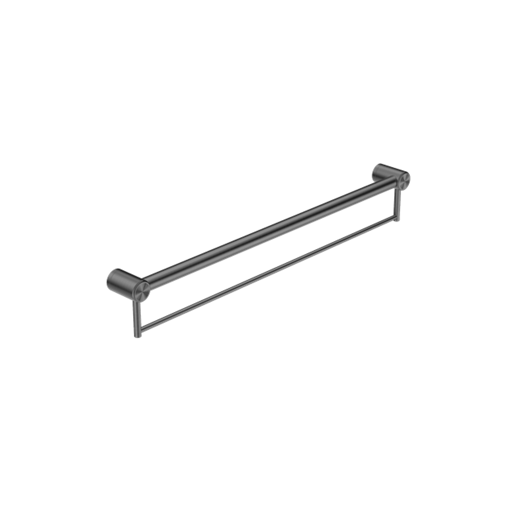 Mecca Care 32mm Grab Rail With Towel Holder 900mm Gun Metal gallery detail image