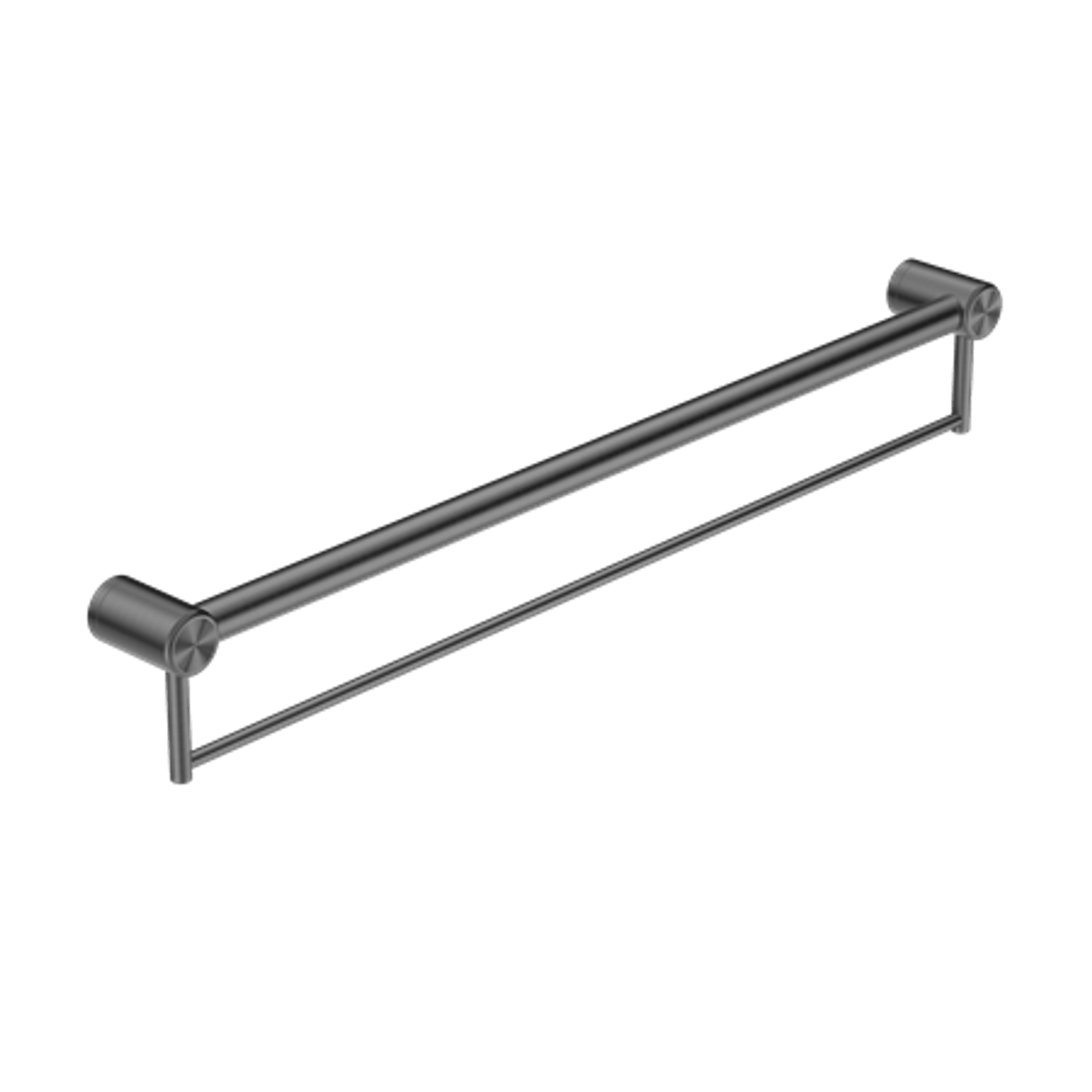 Mecca Care 32mm Grab Rail With Towel Holder 900mm Gun Metal gallery detail image