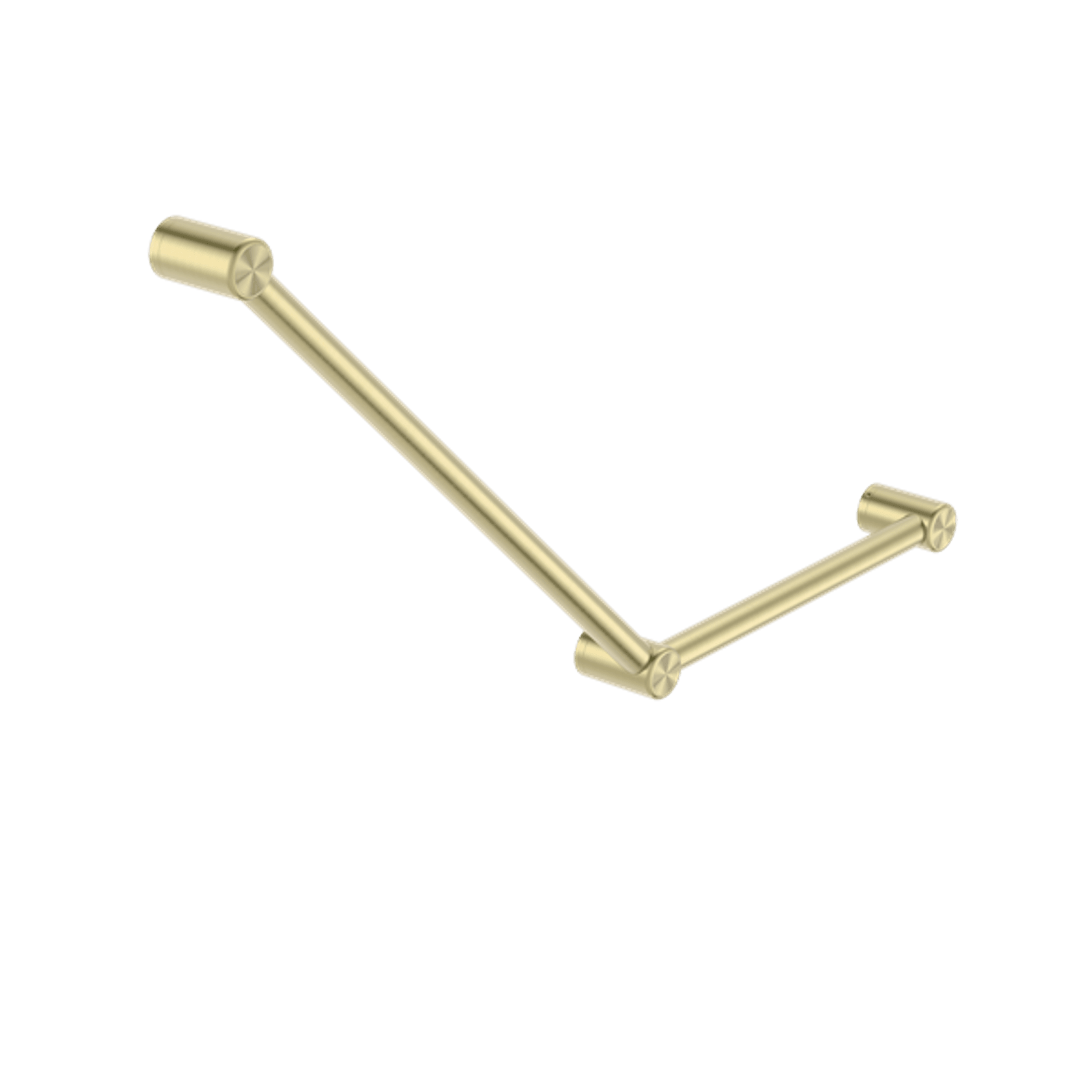 Mecca Care 32mm Ambulant Toilet Grab Rail 45 Degree 750X450mm Brushed Gold gallery detail image