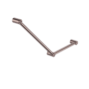 Mecca Care 32mm Ambulant Toilet Grab Rail 45 Degree 750X450mm Brushed Bronze gallery detail image