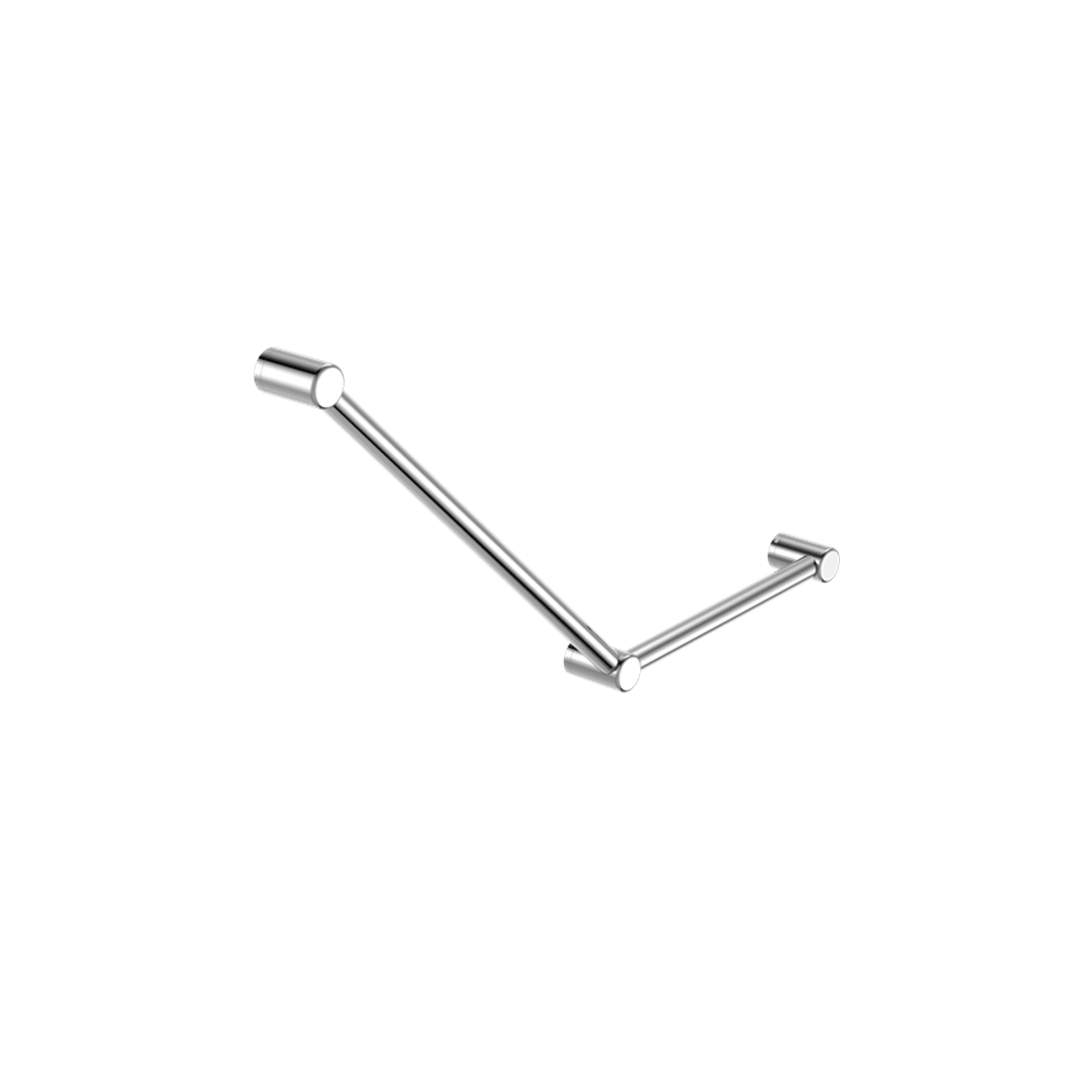 Mecca Care 32mm Ambulant Toilet Grab Rail 45 Degree 750X450mm Chrome gallery detail image