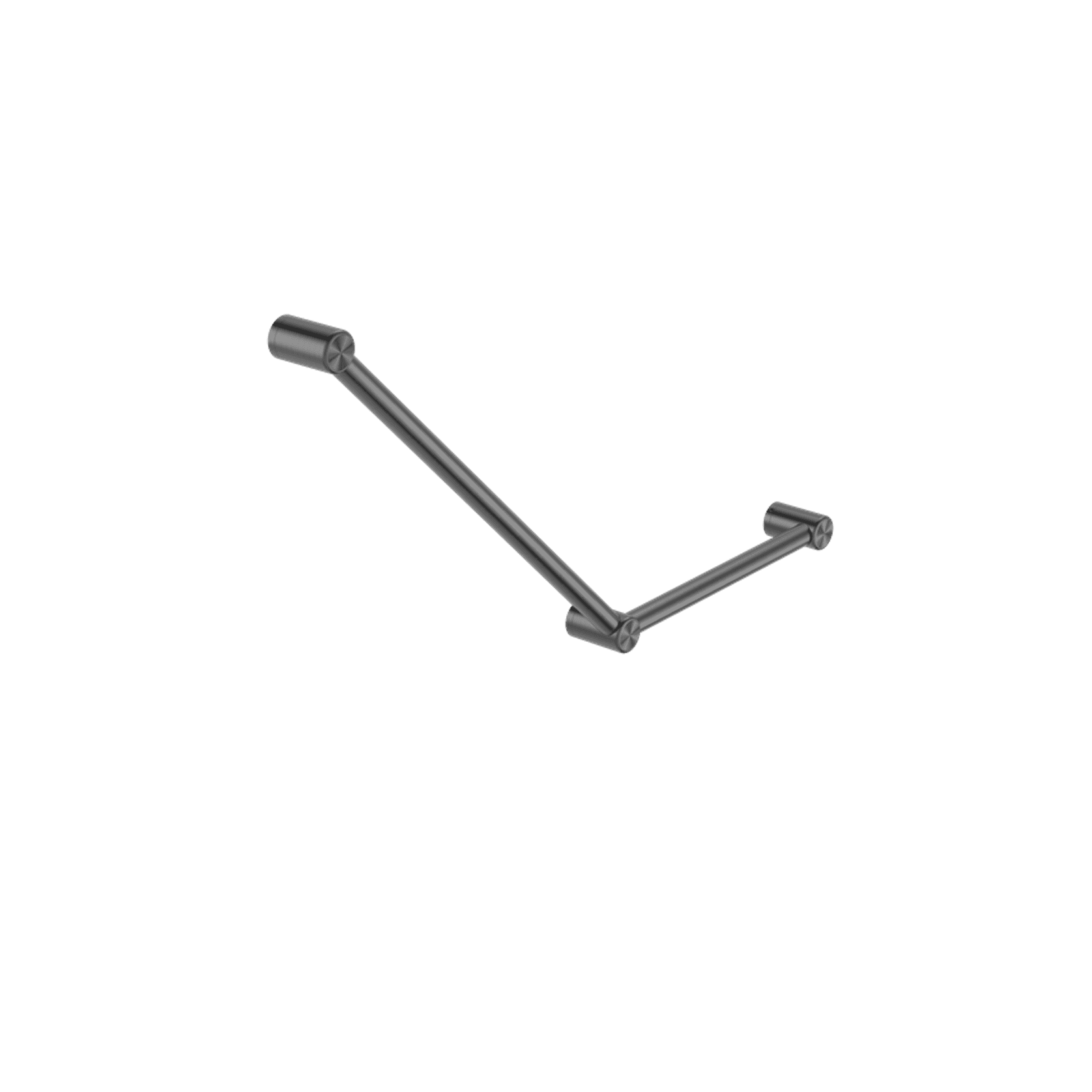 Mecca Care 32mm Ambulant Toilet Grab Rail 45 Degree 750X450mm Gun Metal gallery detail image