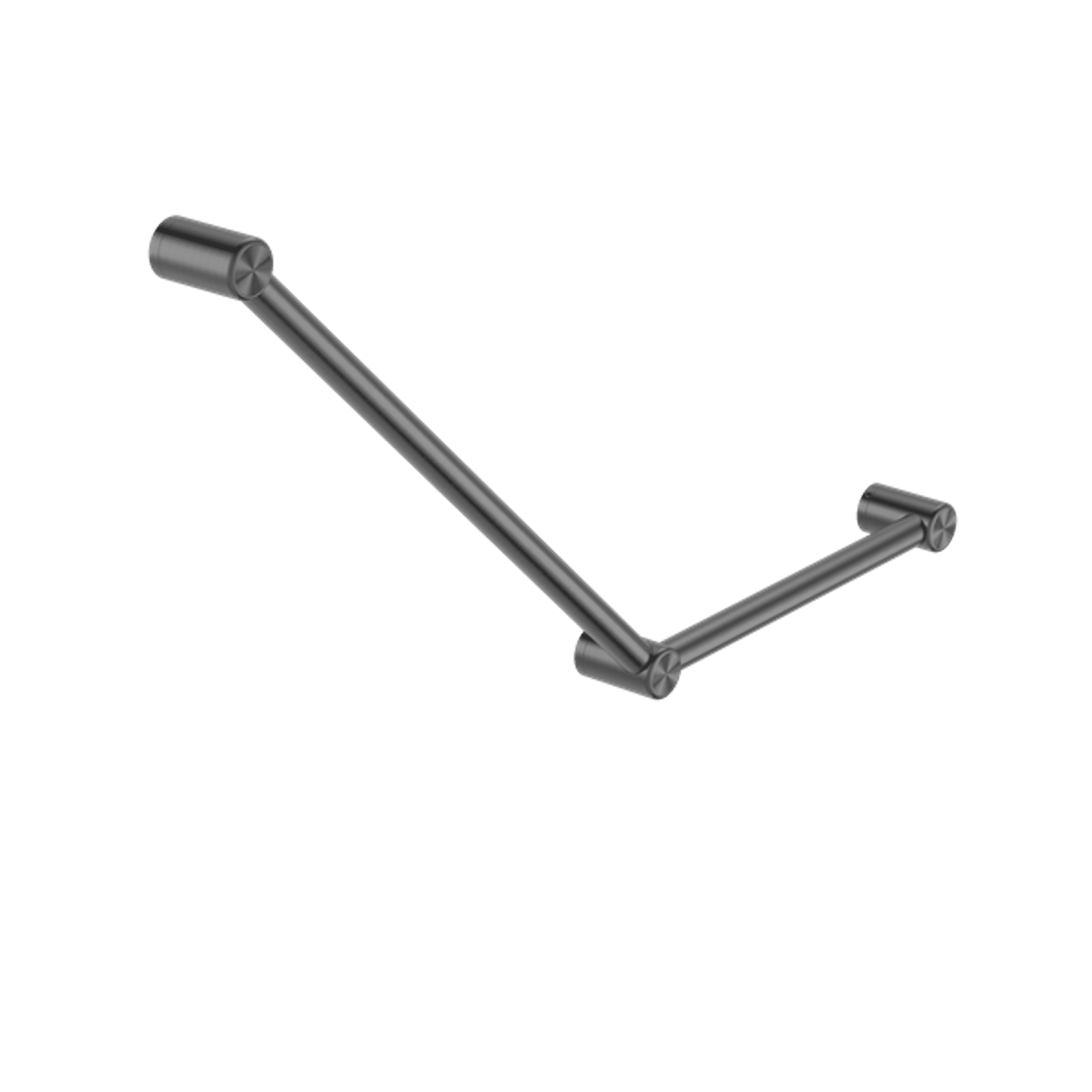 Mecca Care 32mm Ambulant Toilet Grab Rail 45 Degree 750X450mm Gun Metal gallery detail image