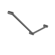Mecca Care 32mm Ambulant Toilet Grab Rail 45 Degree 750X450mm Gun Metal gallery detail image