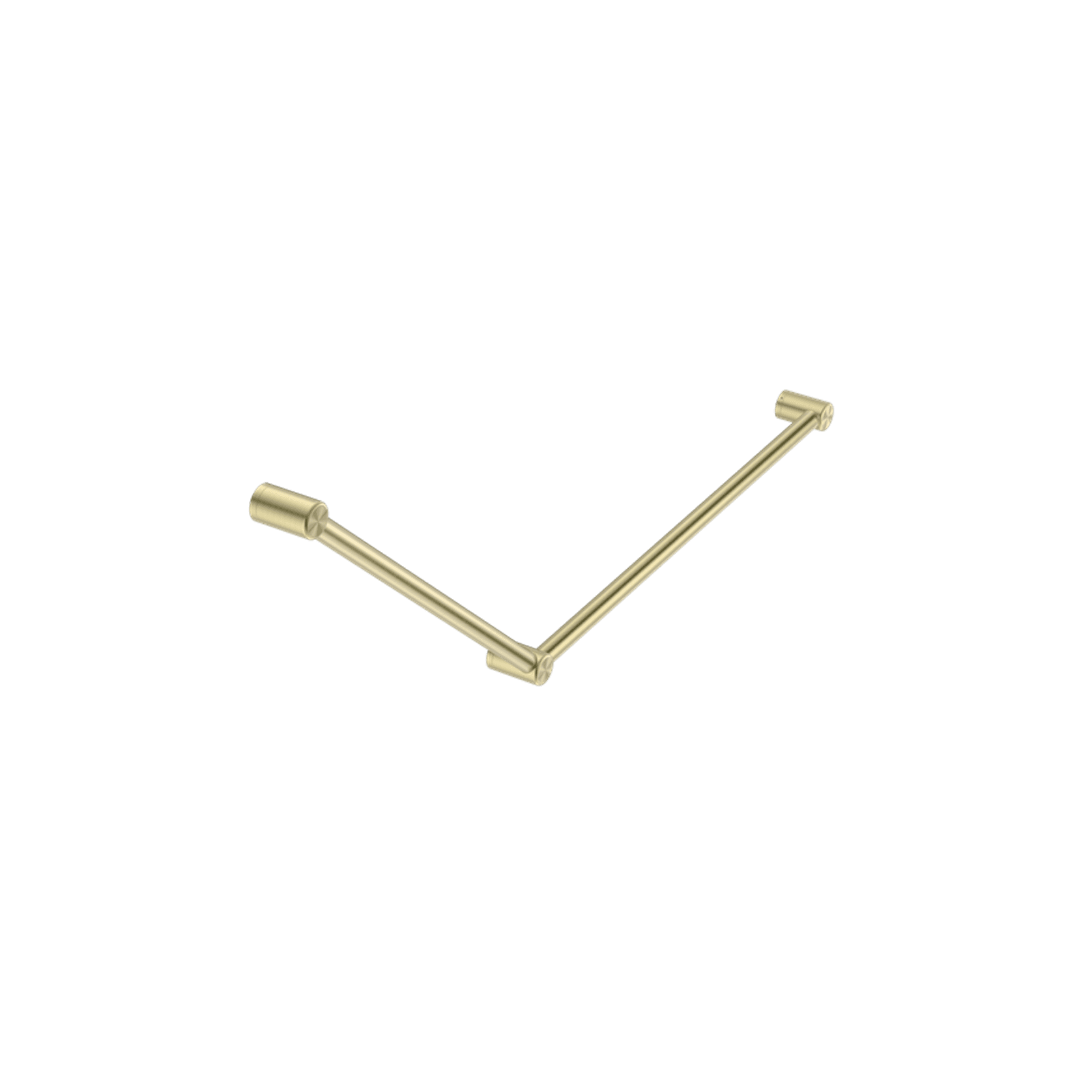 Mecca Care 32mm DDA Grab Rail Set 45 Degree 750X900mm Brushed Gold gallery detail image