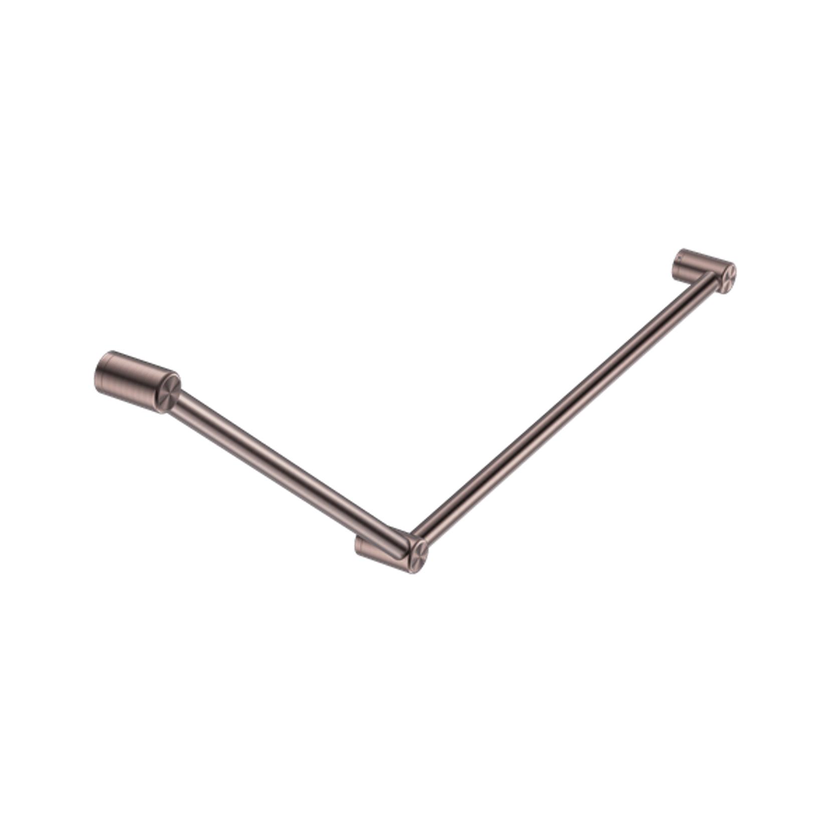 Mecca Care 32mm DDA Grab Rail Set 45 Degree 750X900mm Brushed Bronze gallery detail image