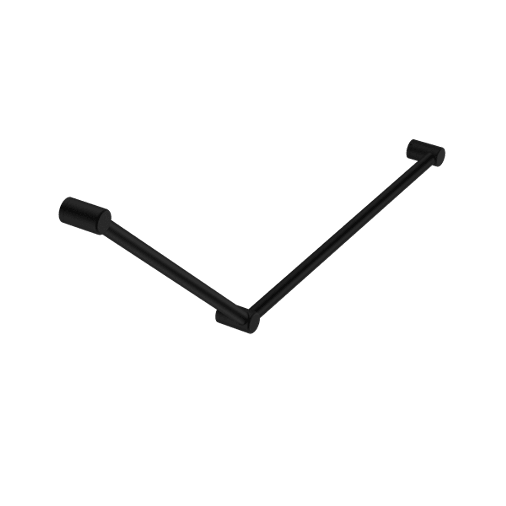 Mecca Care 32mm DDA Grab Rail Set 45 Degree 750X900mm Matte Black gallery detail image