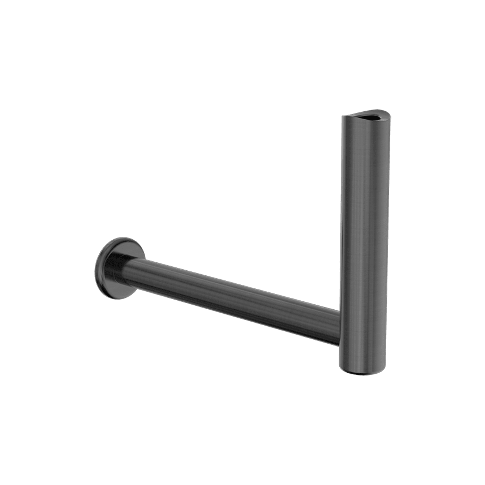 Mecca Care Add-On Fixed-Mount Toilet Roll Holder Gun Metal gallery detail image