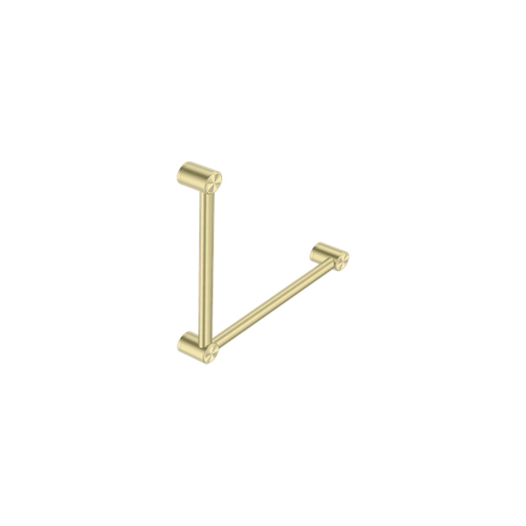 Mecca Care 32mm Ambulant Toilet Grab Rail 90 Degree 450X450mm Brushed Gold gallery detail image