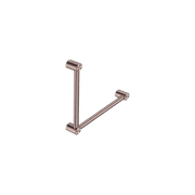 Mecca Care 32mm Ambulant Toilet Grab Rail 90 Degree 450X450mm Brushed Bronze gallery detail image
