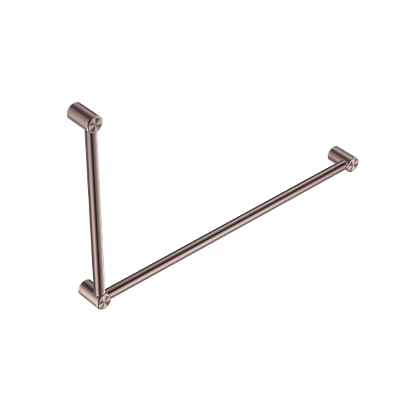 Mecca Care 32mm DDA Grab Rail Set 90 Degree 600X1000mm Brushed Bronze gallery detail image